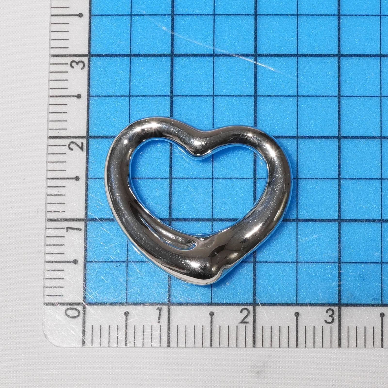 極美品22mm ティファニー オープンハート ペンダントトップ/25-2169S