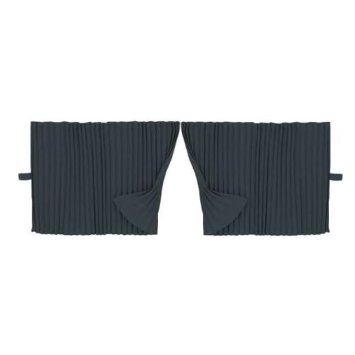 雅 ミヤビ 遮光 プリーツ センターカーテン 1200 1400 mm ハイルーフ ブラック