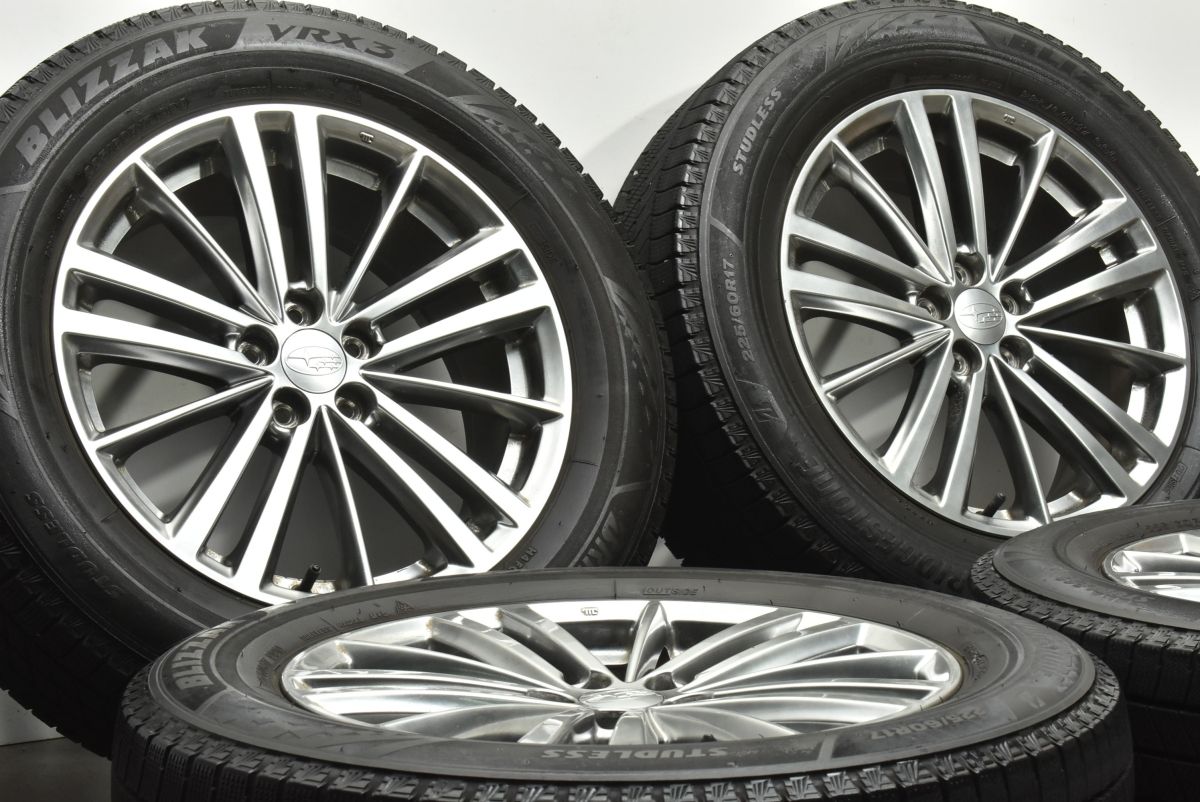 スタッドレス スバル GP インプレッサ 17 in 7 J 48 PCD 100 ブリヂストン ブリザック VRX 3 225 60 R フォレスター 流用