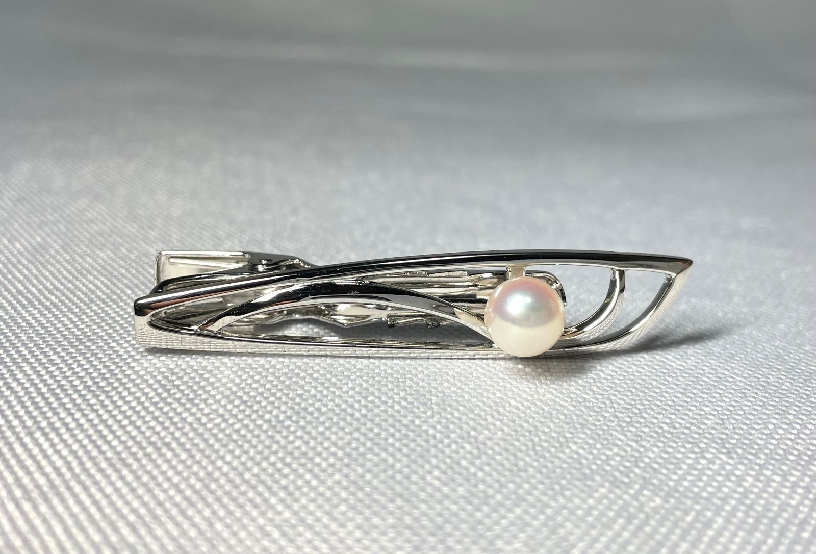 MIKIMOTO ミキモト パール装飾 ネクタイピン タイピン タイバー シルバー 真珠 ギフトやプレゼントにも