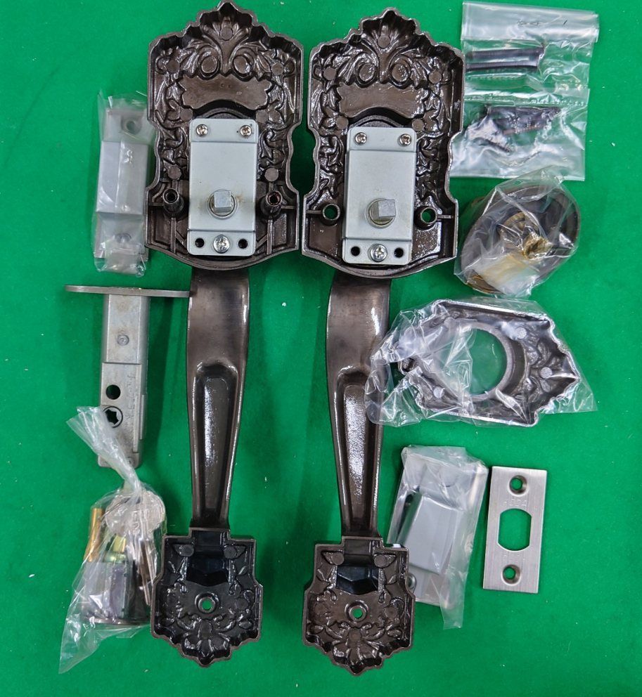 古代 玄関錠 ミラノT-303両面 商品番号23034 装飾玄関錠