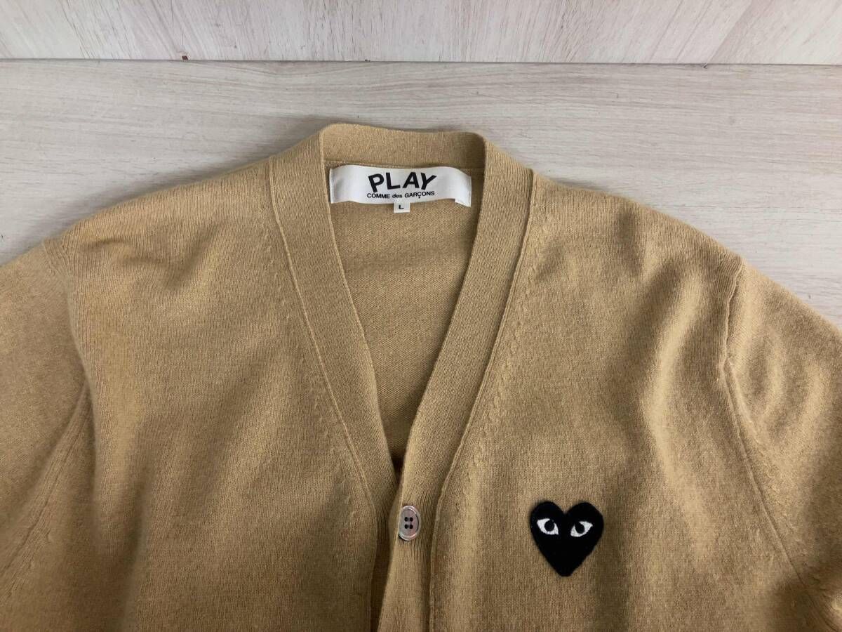 PLAY COMME des GARÇONS カーディガン L ベージュ COMME des GARCONS