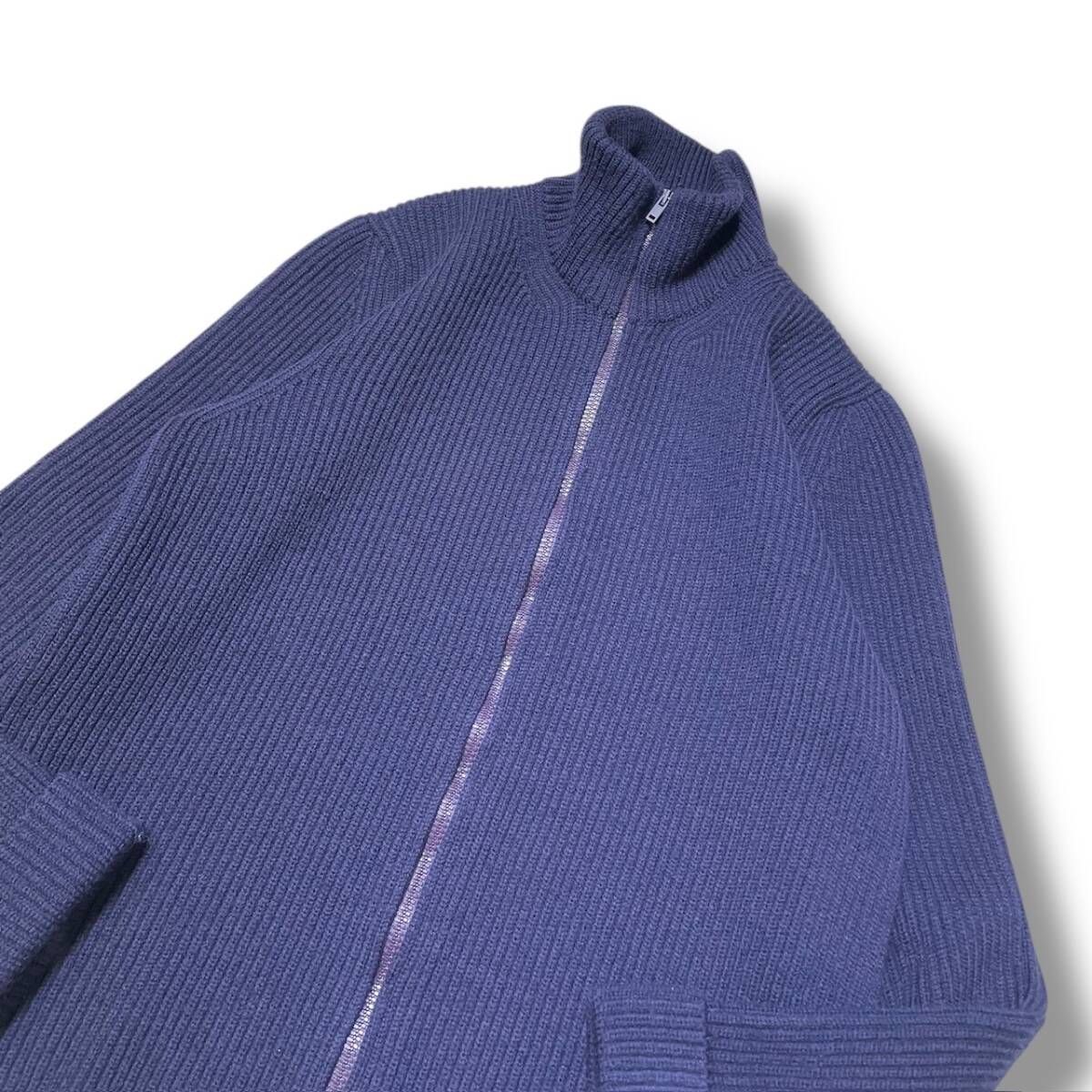 16aw Maison Margiela 14 ニット ウール ドライバーズニット ネイビー