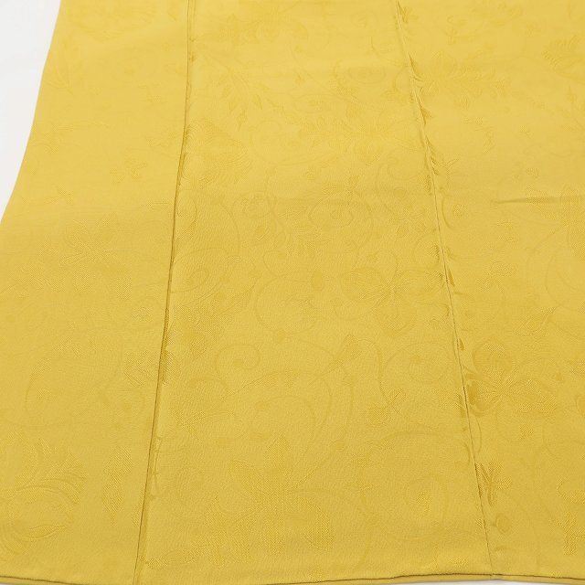  ✾まめ藤✾正絹 着物 金色 唐花 隠し味を持つ色で遊ぶ大人のお洒落 色無地 U 46 色無地 着物