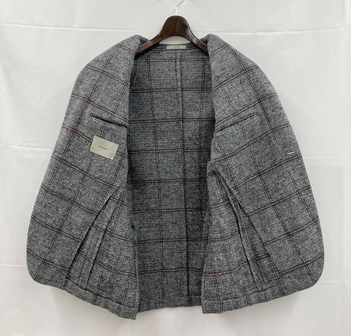 BOGLIOLI / テーラードジャケット/46/ウール/KHK/無地 Boglioli ボリオリ テーラードジャケット ウール混 イタリア製 サイズ