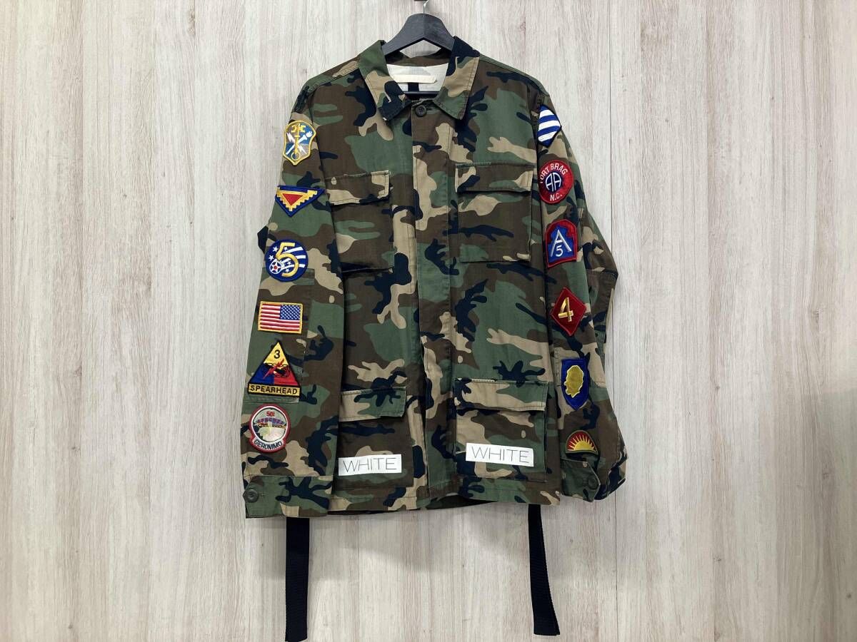 OFF-WHITE オフホワイト フィールドジャケット Sサイズ グリーン 迷彩 
