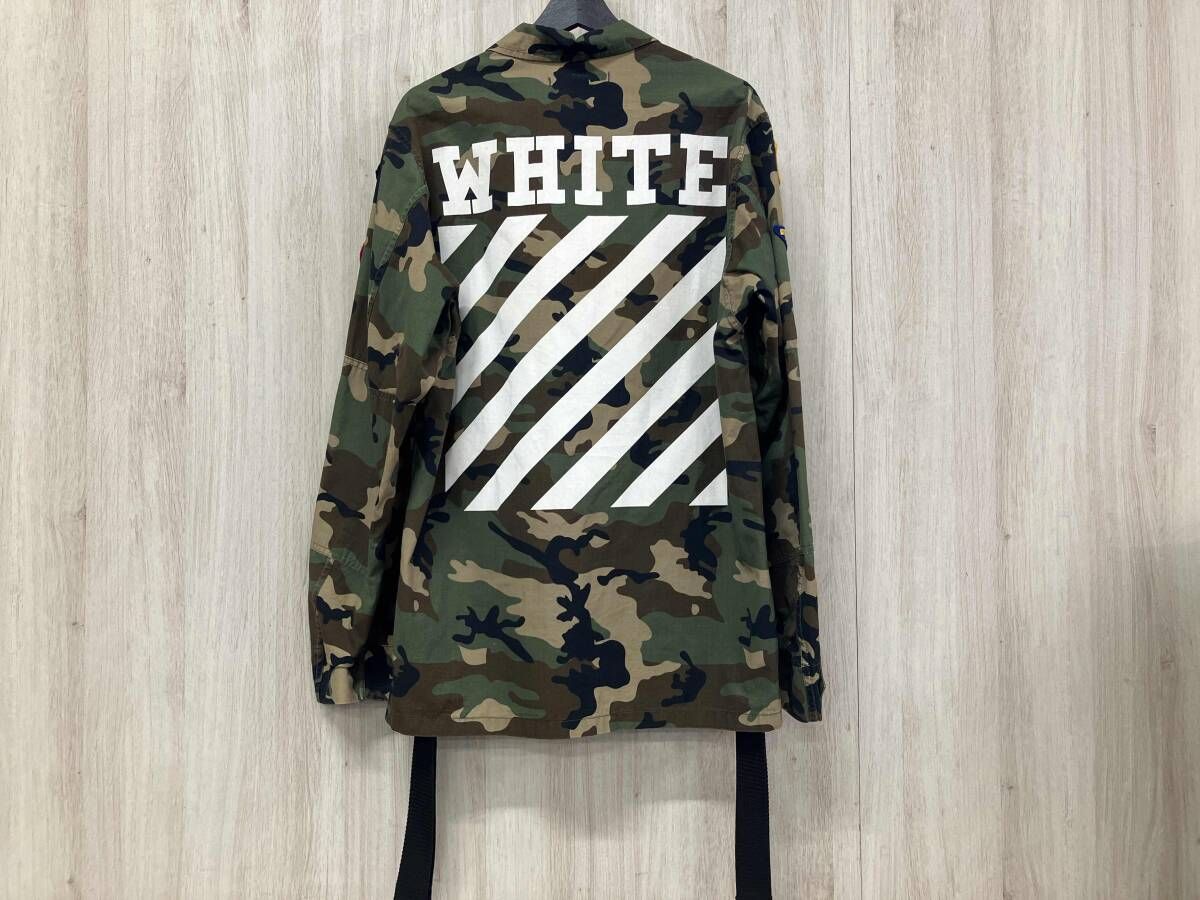 OFF-WHITE オフホワイト フィールドジャケット Sサイズ グリーン 迷彩 
