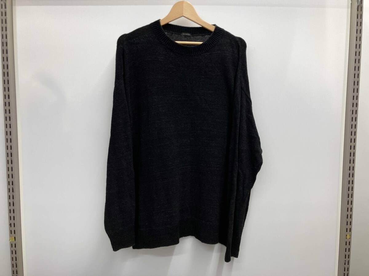 COMOLI コモリ ブラック クルーネックニット Z01-06018 フリーサイズ