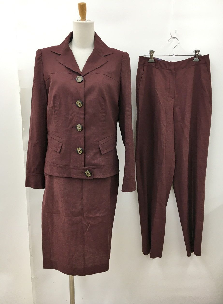 ケンゾー Kenzo スーツ 38 3点セットアップ デザインボタン 裏地柄 JUNGLE