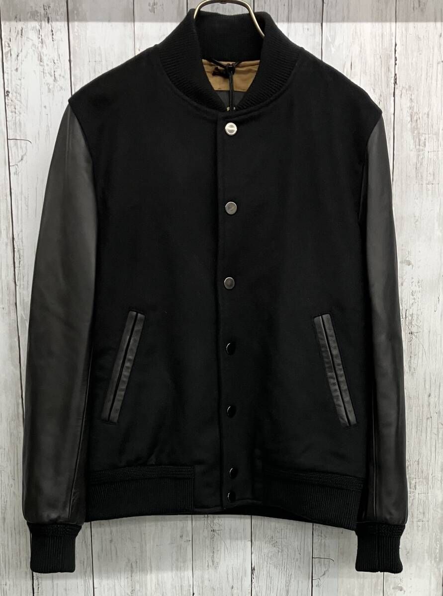 Cinquanta スタジャン チンクアンタ レザー袖 羊革 フロントスナップ