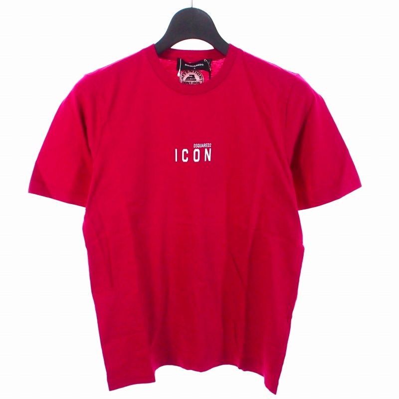 【中古】未使用品 ディースクエアード DSQUARED2 22SS ICON MINI LOGO Ｔシャツ カットソー 半袖 S ピンク S80GC0009 レディース ディースクエアード DSQUARED2 22SS ICON MINI LOGO Tシャツ