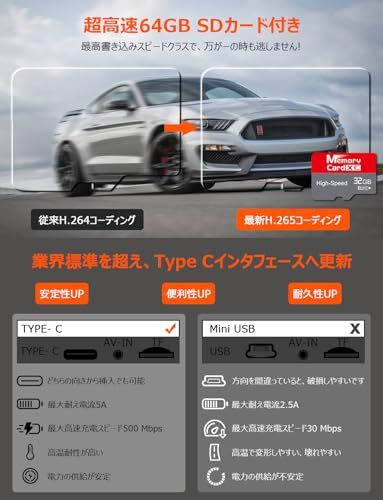 新品】【2025再革新分離式・バックカメラ左右上下反転可・4K・BSD運転