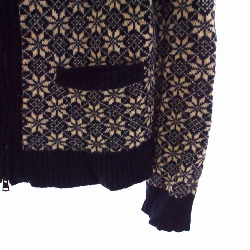 ナンバーナイン NUMBER (N)INE 08AW 雪柄 ジップカーディガン 2