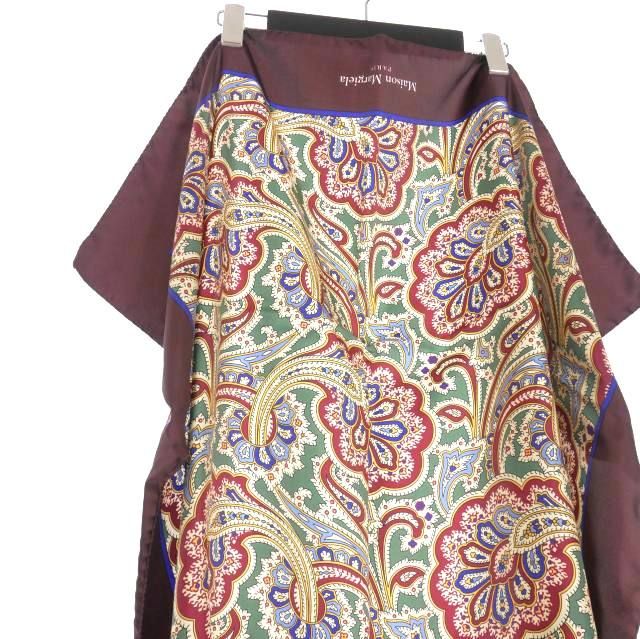 メゾンマルジェラ Maison Margiela 22AW ペイズリー柄 シルクスカーフ