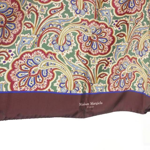 Maison Margiela メゾン マルジェラ ペイズリー柄シルクスカーフ メゾンマルジェラ Maison Margiela 22AW ペイズリー柄 シルクスカーフ