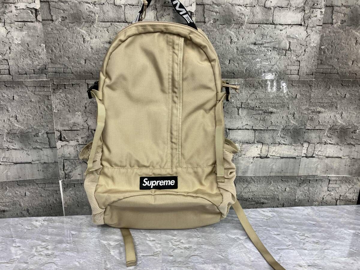 SUPREME リュック ベージュ - メルカリ