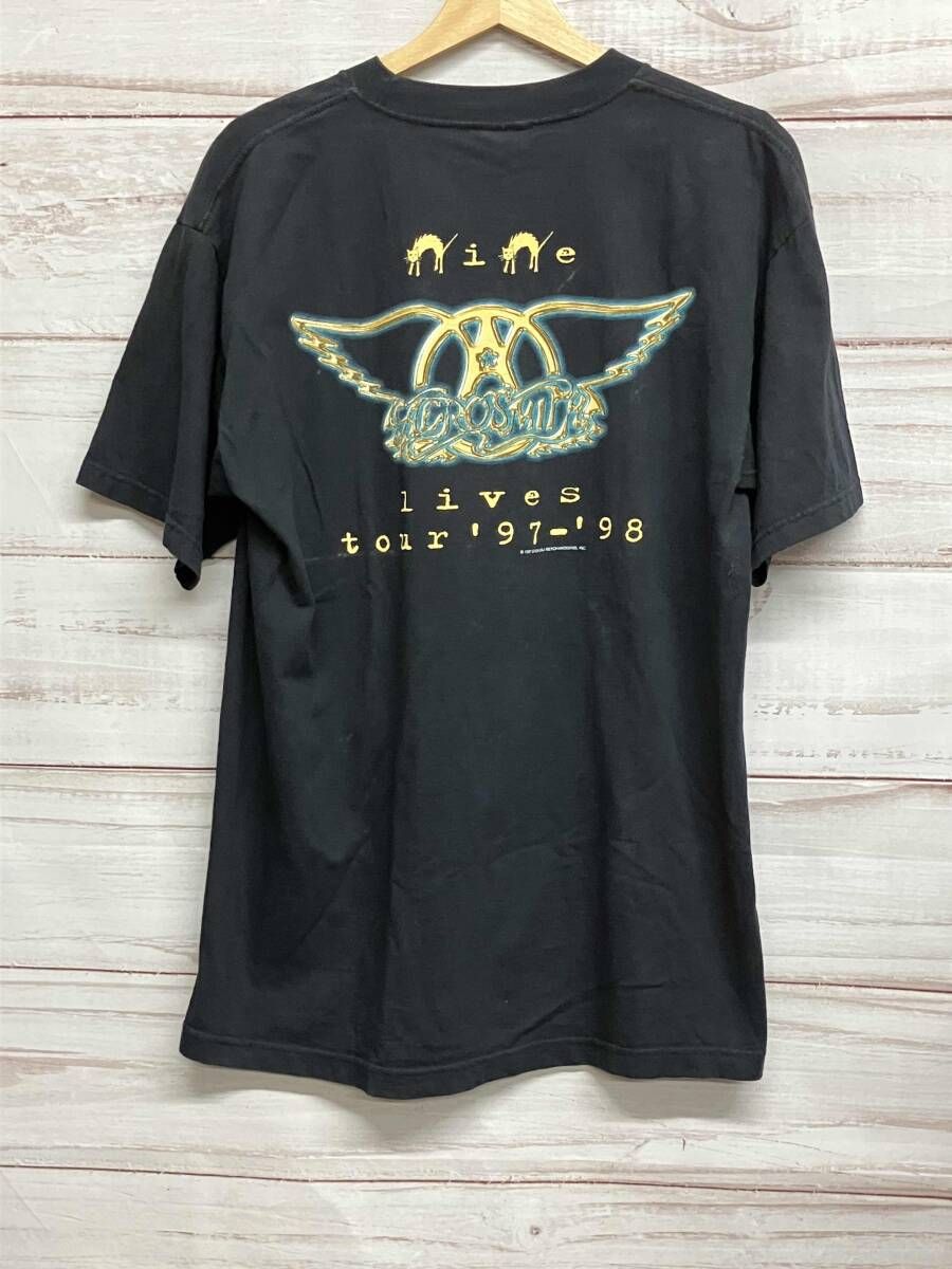 Muria Sueven Tyler ムリア エアロスミス スティーブンタイラー ツアーTシャツ 90 s メンズサイズ L ブラック系