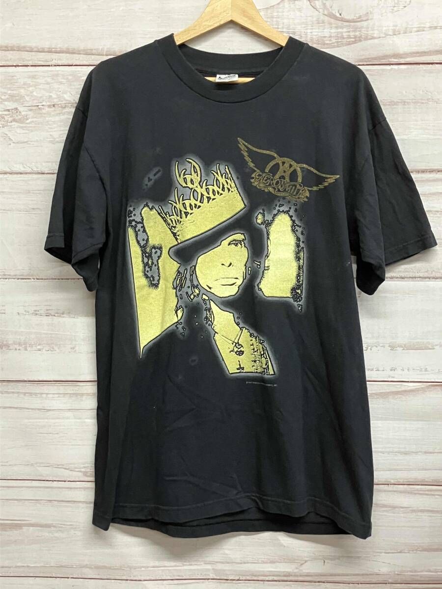 Muria Sueven Tyler ムリア エアロスミス スティーブンタイラー ツアーTシャツ 90 s メンズサイズ L ブラック系