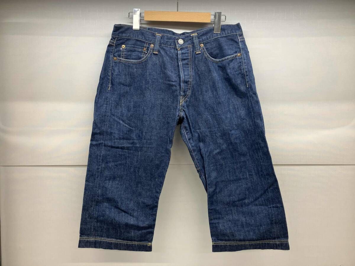 夏 JEANS モモタロウ ジーンズ ハーフジーンズ P 122 RP クロップドパンツ インディゴ 32 17