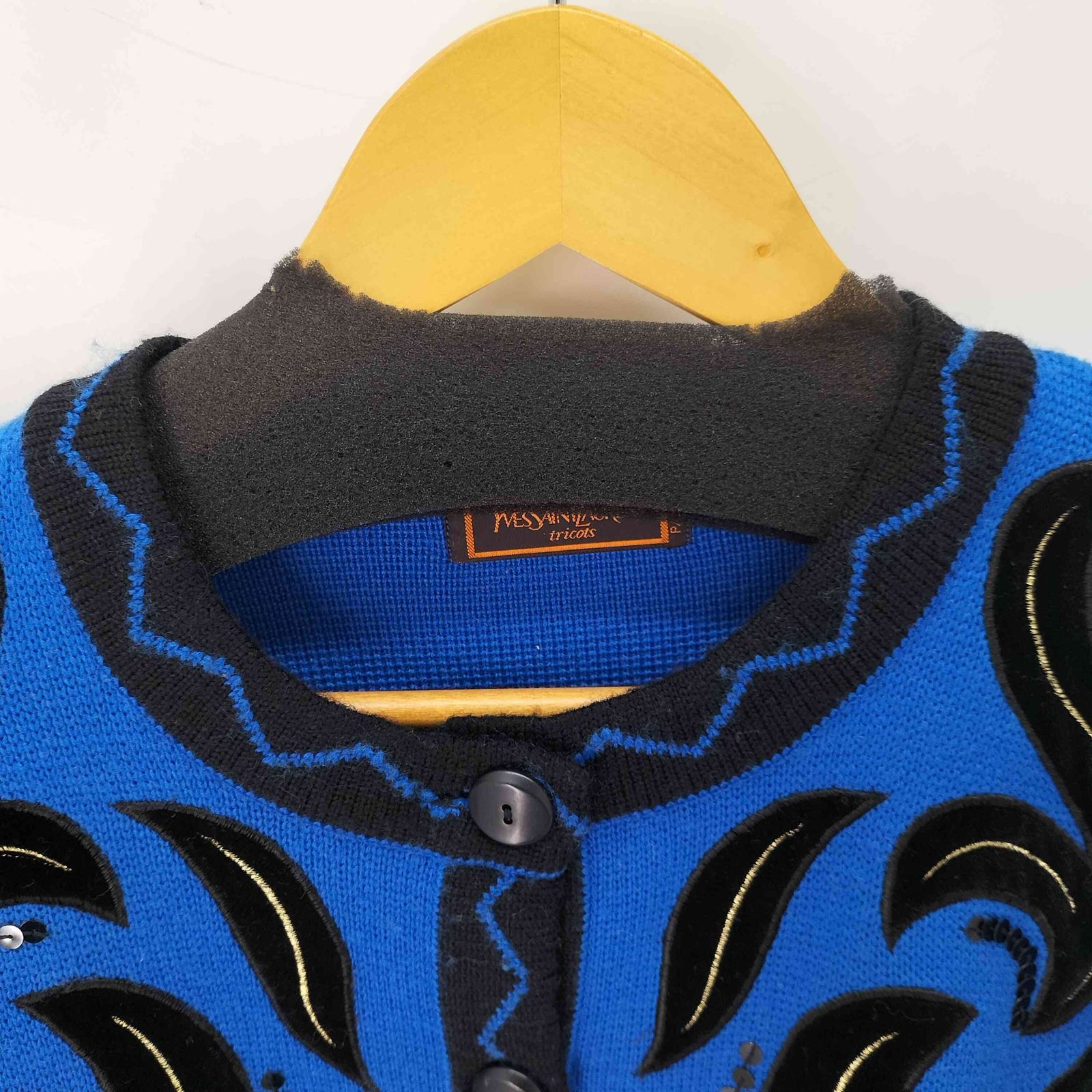 イヴサンローラン Yves Saint Laurent tricots スパンコール刺繍