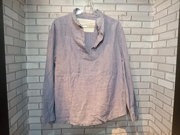 FRENCH MILITARY フランス軍 ミリタリー 長袖シャツ プルオーバー セーラー スモック リネン ブルー