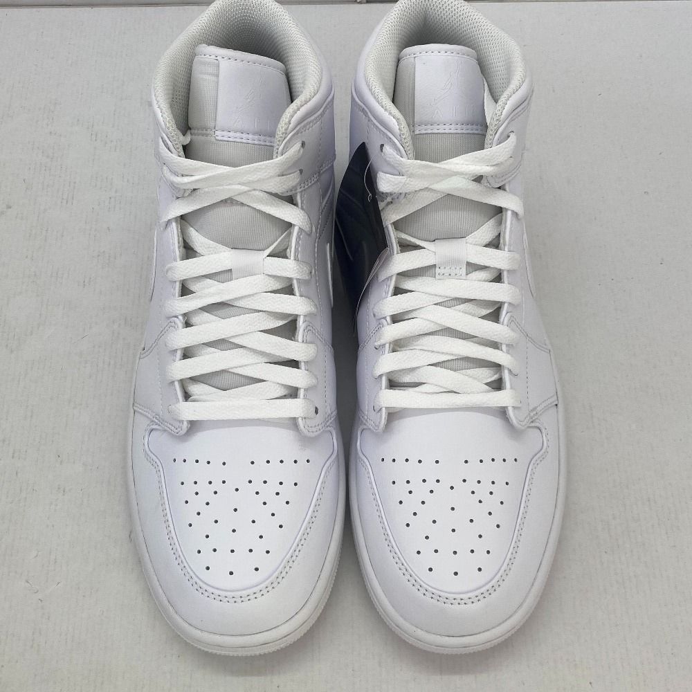 03w22648【タグ/箱付き美品】 Nike Air Jordan 1 Mid Triple White