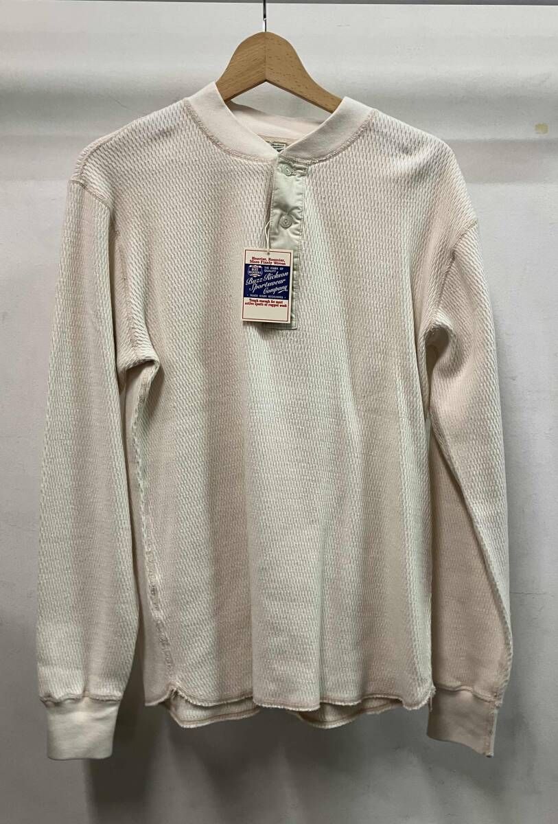 BUZZ RICKSON S バズリクソンズ 長袖Tシャツ ヘビーウェイトサーマル ヘンリーネック BR 68130 アメリカンカジュアル サイズL