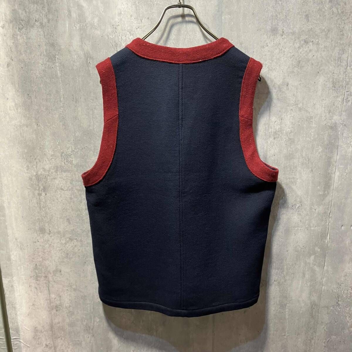 FRANK 節約 LEDER ウールVネックベスト サイズM マルチカラー フランク