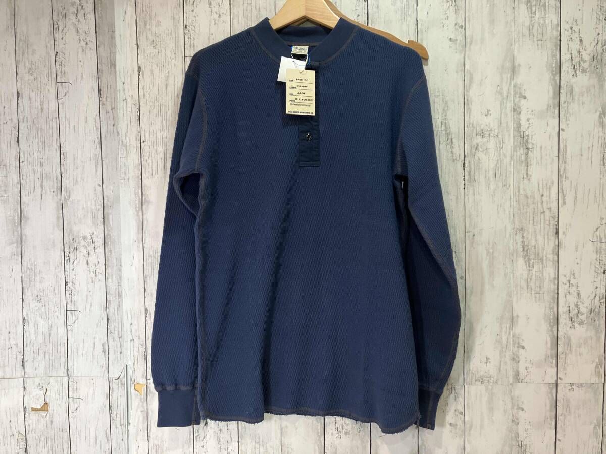BUZZ RICKSON S バズリクソンズ THERMAL HENLEY NECK T-SHIRT サーマル ヘンリーネック 長袖Tシャツ ネイビー BR 68130 L