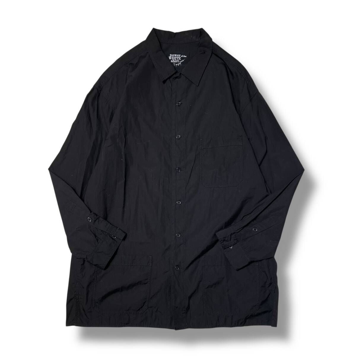 23aw YOHJI YAMAMOTO POUR HOMME 3POCKET OPEN COLLAR SHIRT 3ポケット