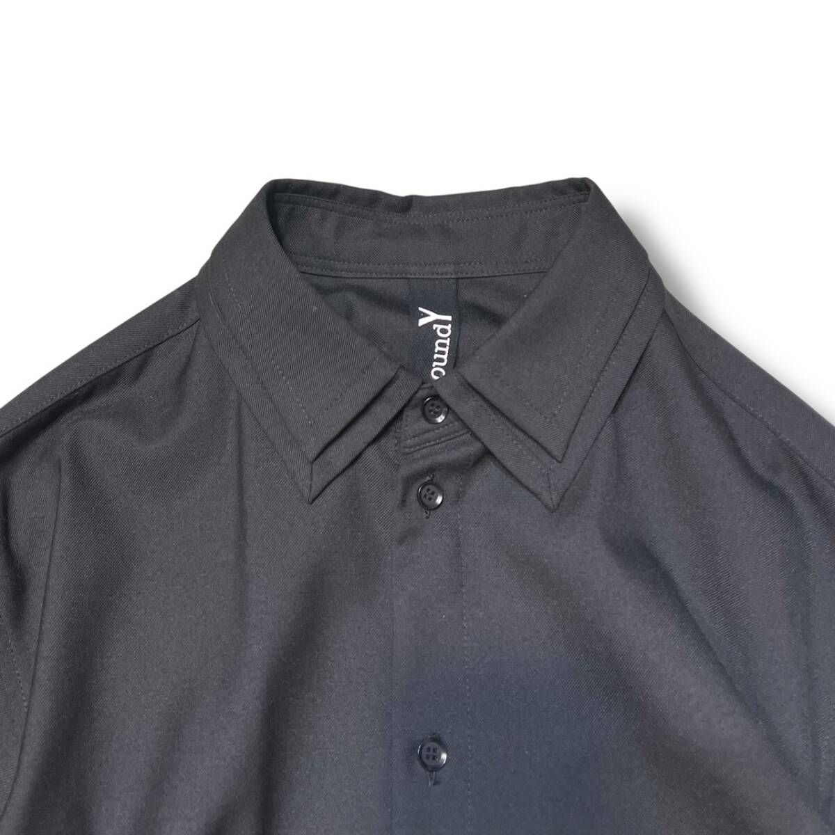 GROUND Y double Callar wool long shirt ダブルカラー ウール