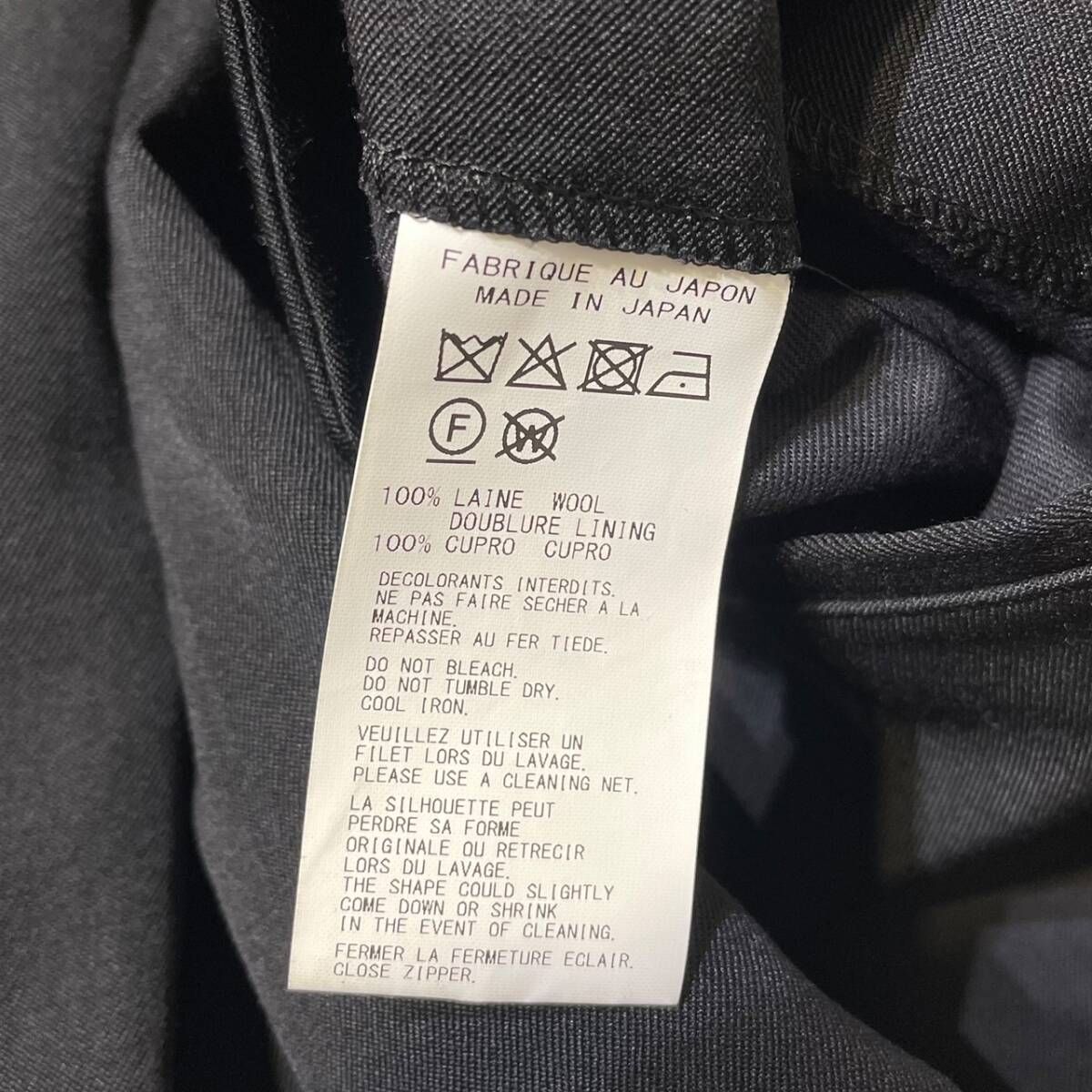 25ss YOHJI YAMAMOTO POUR HOMME wool gabardine zip deatail paneled