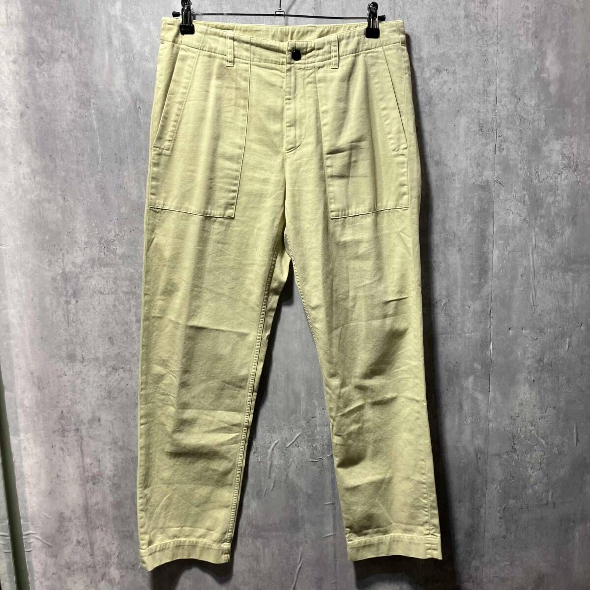 DRIES VAN NOTEN コットンテーパードパンツ サイズ46 ライトグリーン系