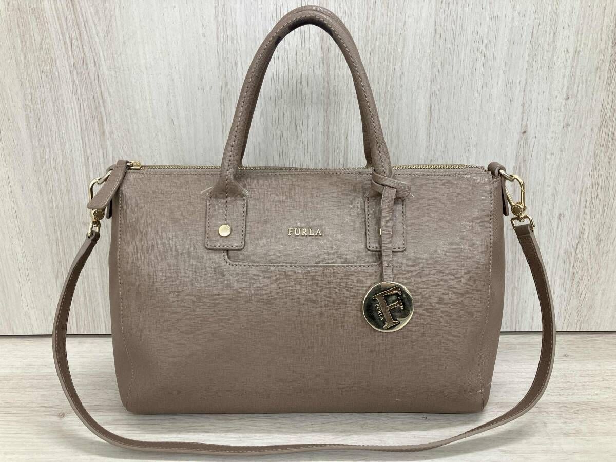 FURLA 2way ハンドバッグ ショルダーバッグ 203777 ブラウン系 茶色