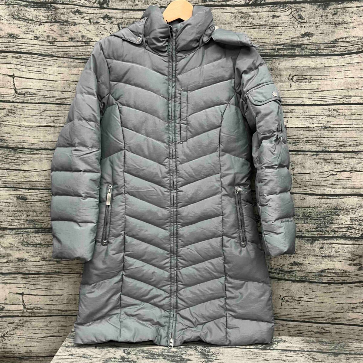 【未使用品】Eddie Bauer ダウンコート グレー ファーフード グレー Eddie bauer エディーバウアー ダウンコート グレー Mサイズ ファー欠