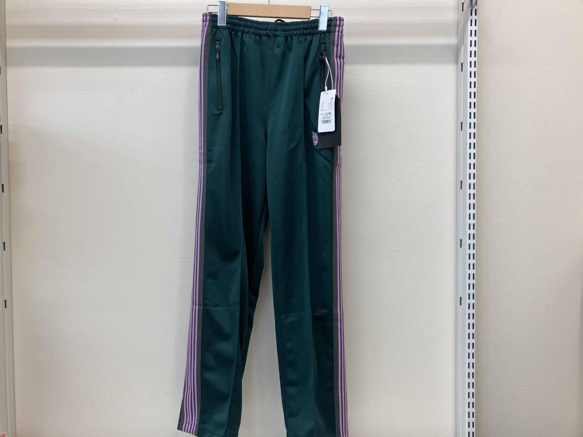 未使用 タグ付き Needles トラックパンツ lq392 グリーン×パープル S