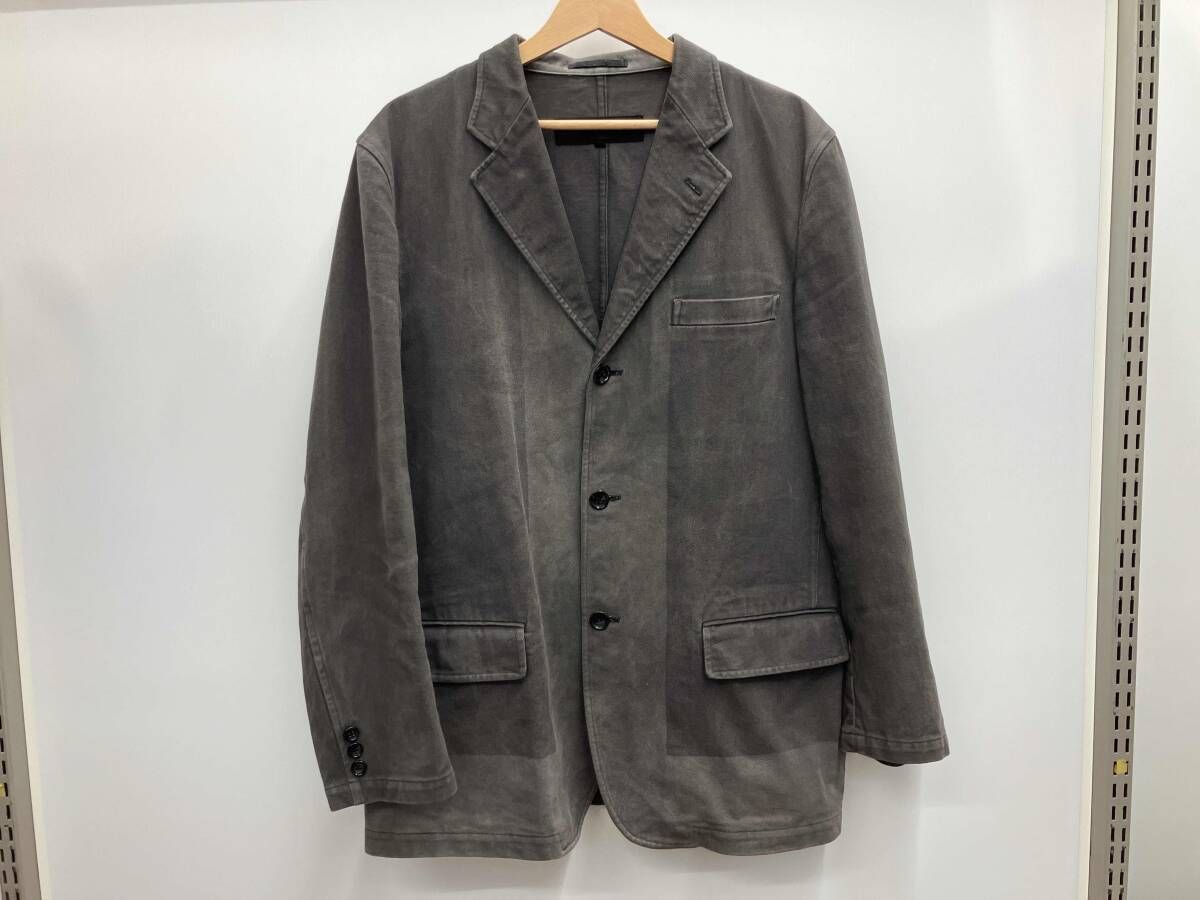 COMME des GARCONS HOMME コムデギャルソンオム テーラードジャケット ブラスト加工 チャコールグレー Mサイズ HC J 042
