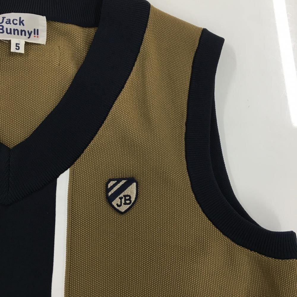 超美品】ジャックバニー ニットベスト ブラウン×ネイビー フロント