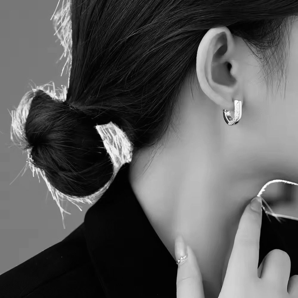 存在感×上品】大人の大ぶりU字フープピアス S925 K18コーティング 