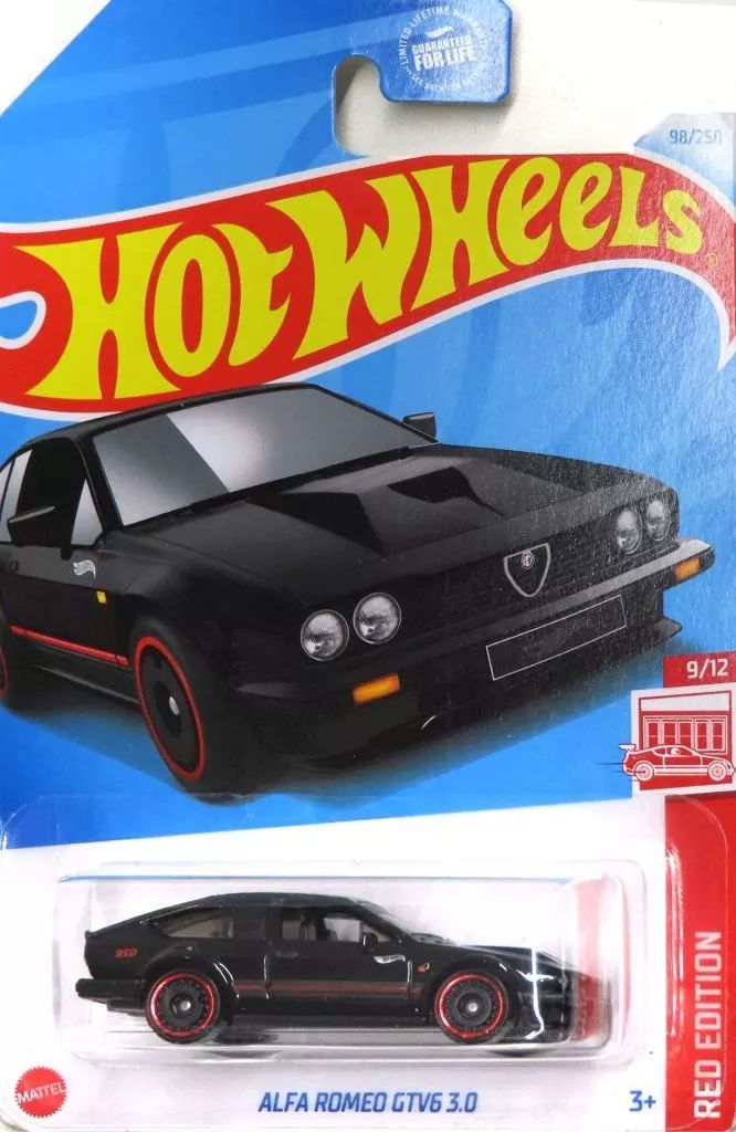 中古】ミニカー 1/64 ALFA ROMEO GTV6 3.0(ブラック×レッド) 「Hot