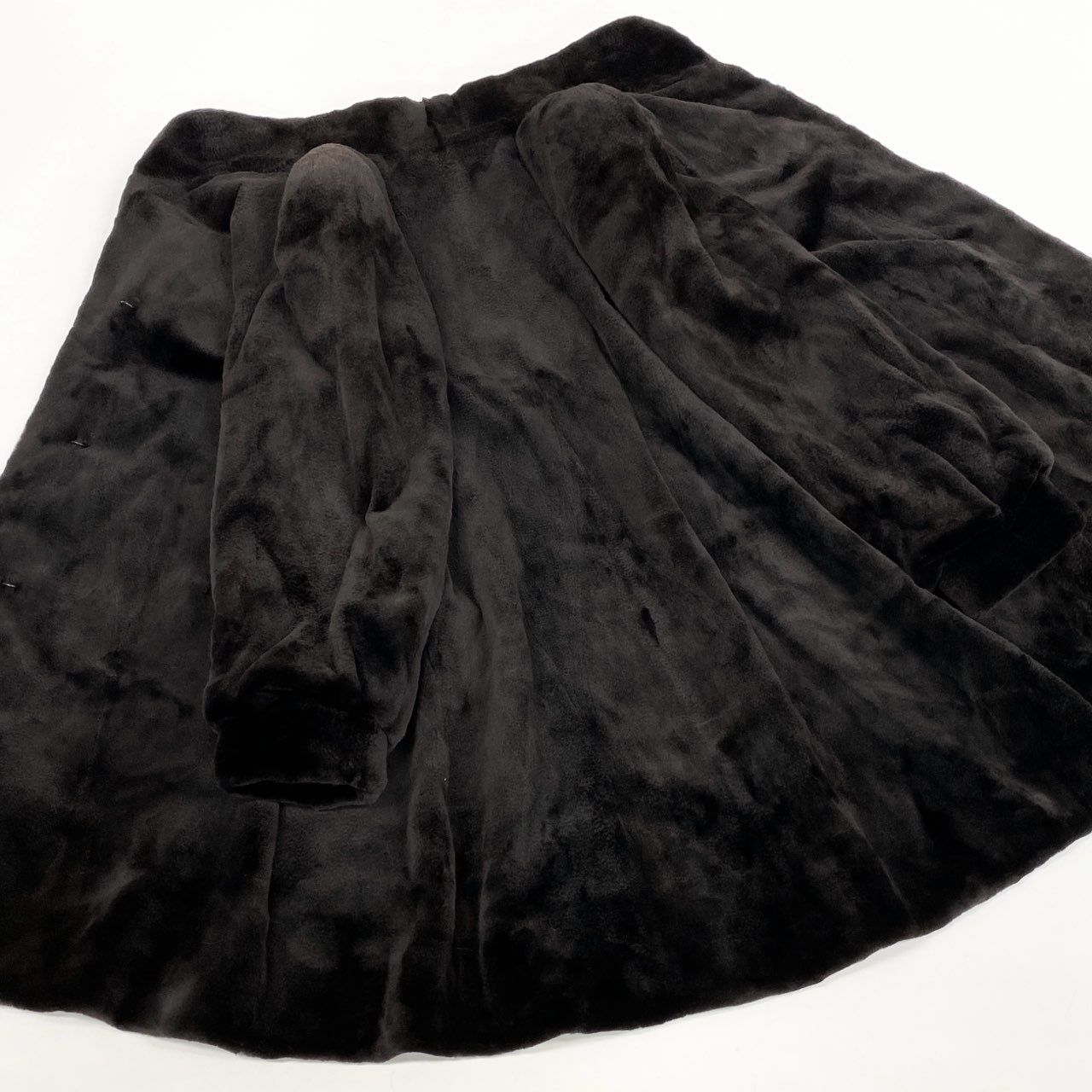 6L5 BALENCIAGA バレンシアガ シェアードミンク ロングコート サイズF