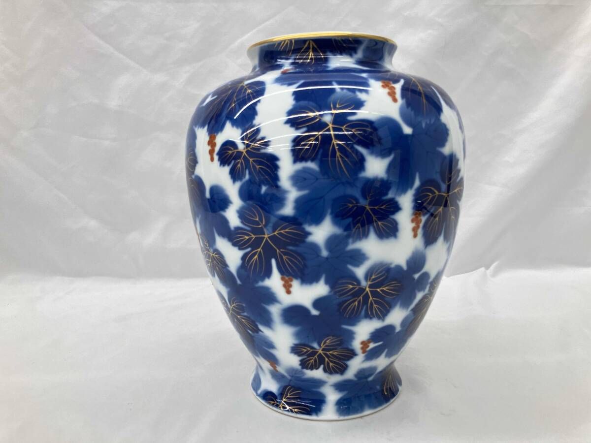 深川製磁 壺 瑠璃葡萄 - メルカリ