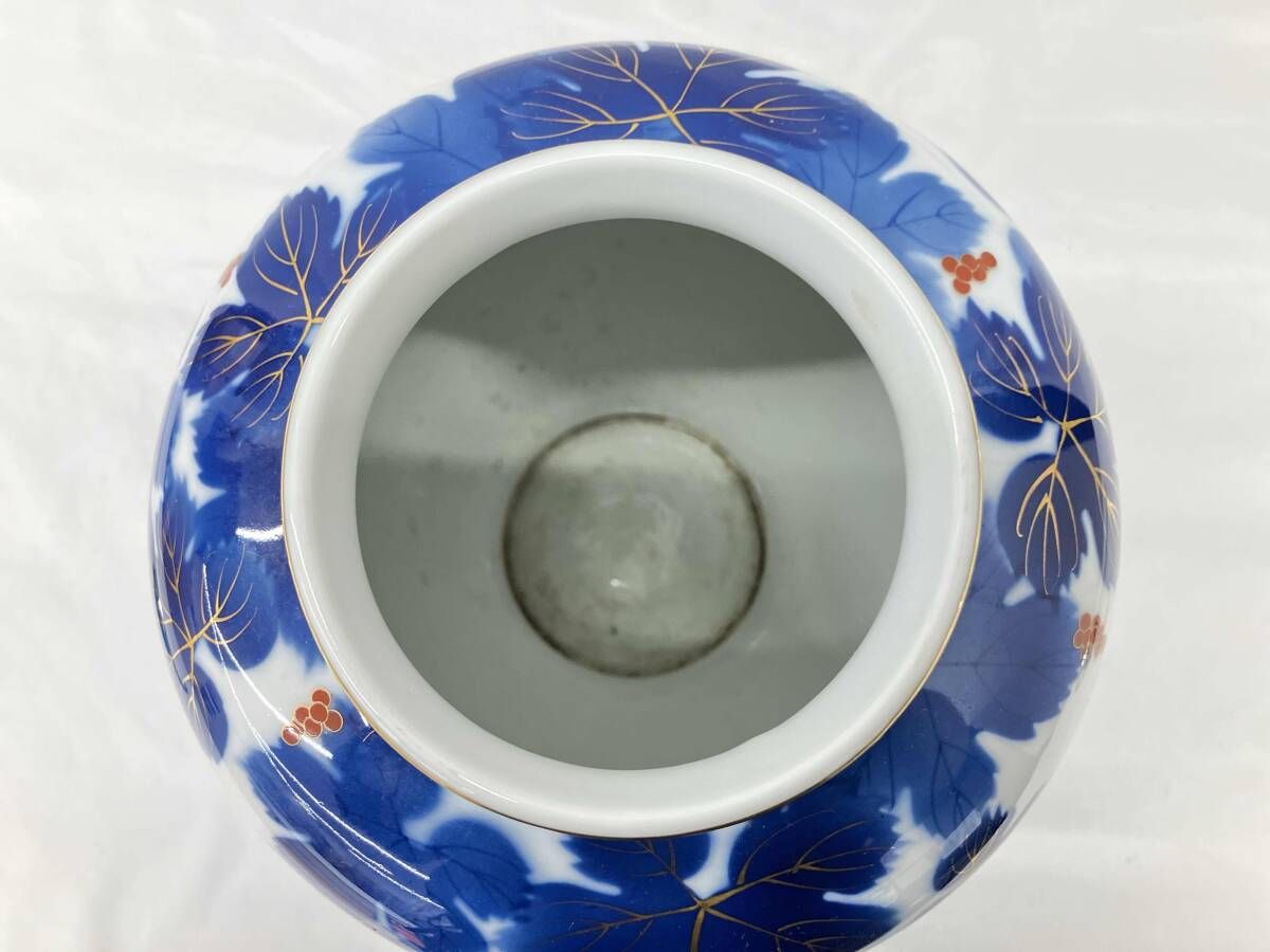 深川製磁 壺 瑠璃葡萄 - メルカリ