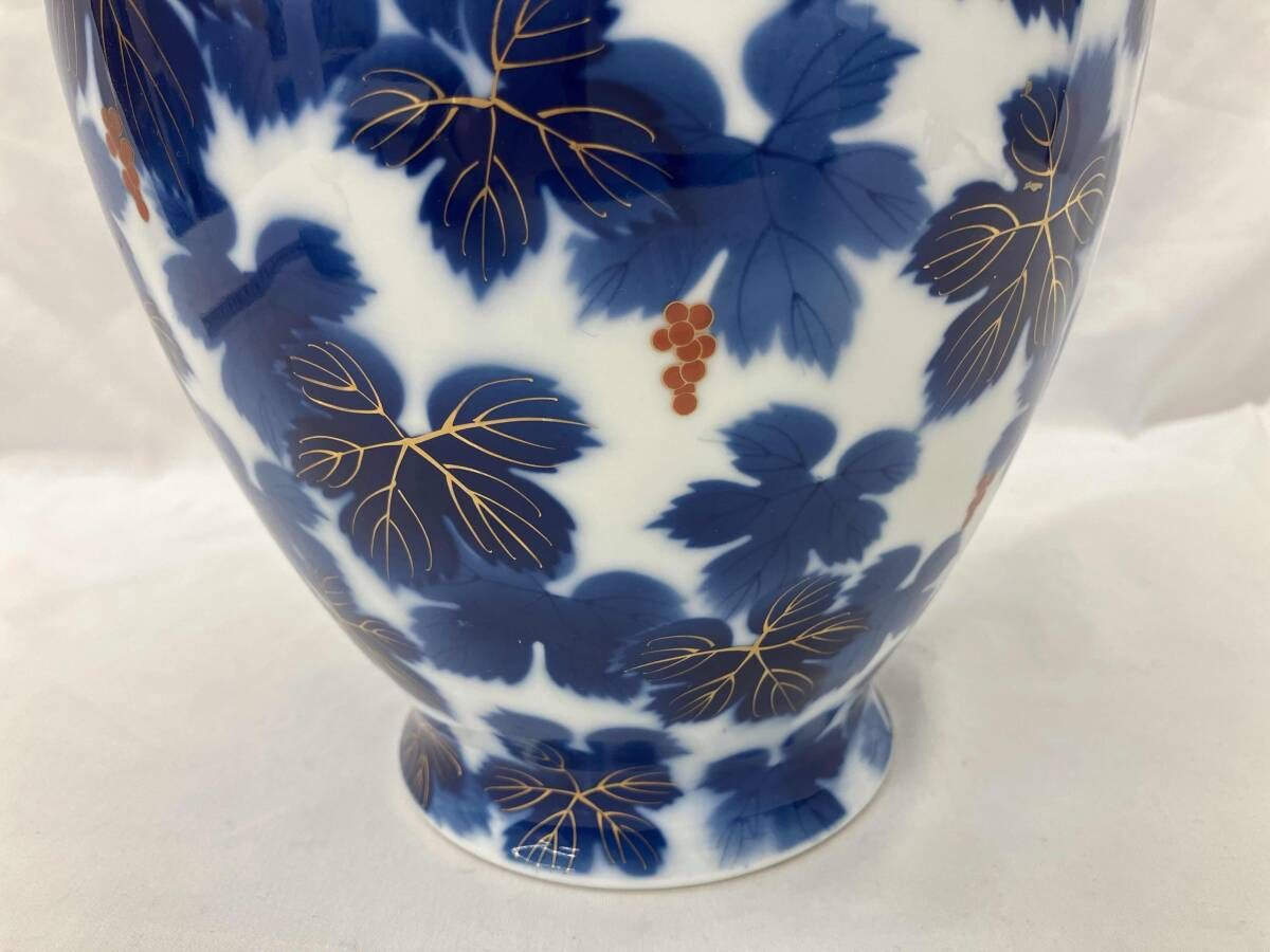 深川製磁 壺 瑠璃葡萄 - メルカリ