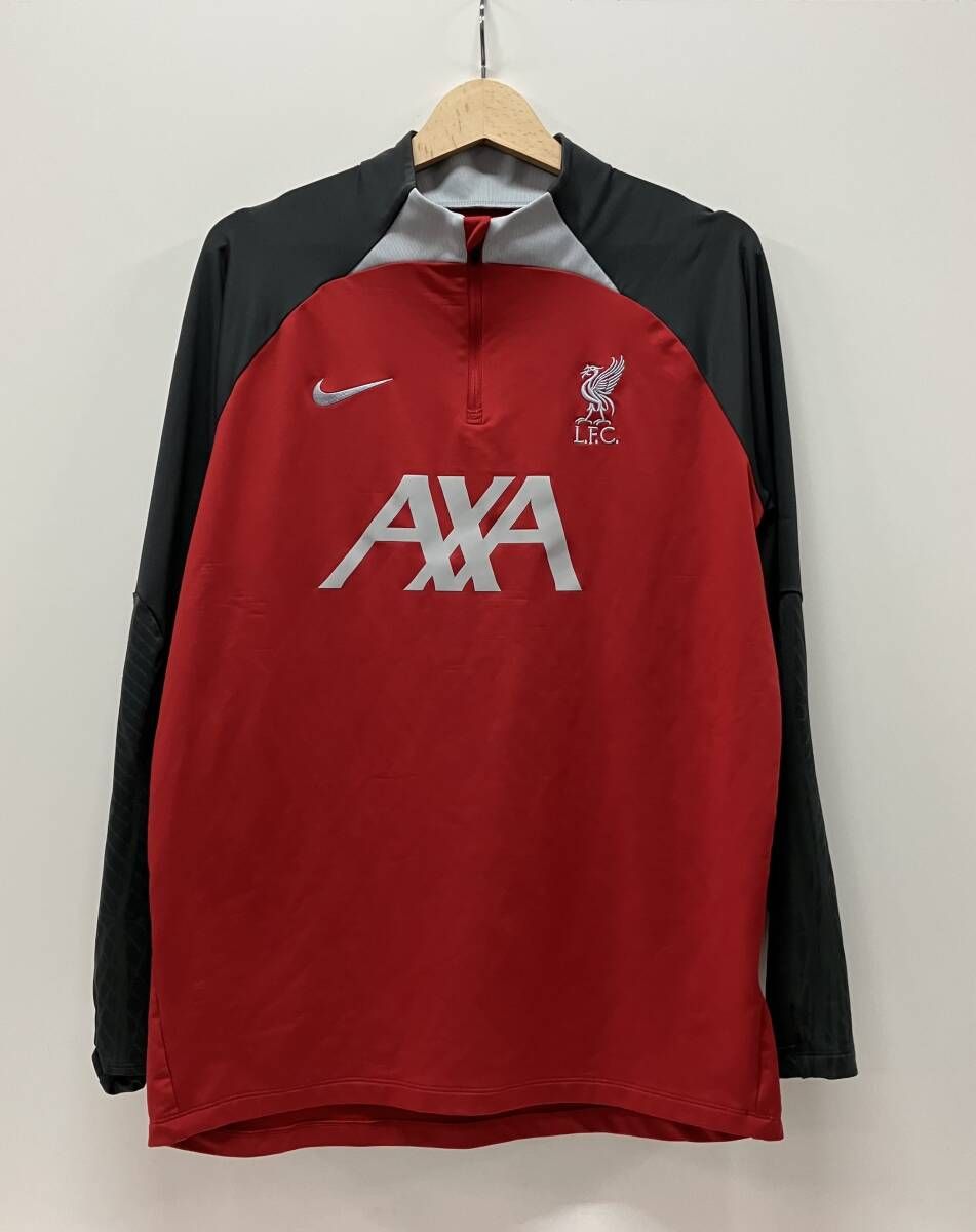 NIKE ナイキ 長袖Tシャツ リヴァプールFC ストライクサッカー ドリルトップ サイズL レッド ポリエステル91 ポリウレタン9 ベトナム製