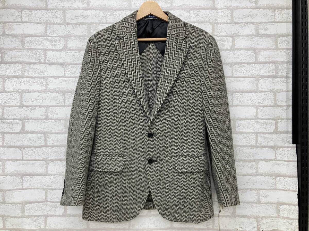 RALPH LAUREN Wool blend jacket in tweed pattern ラルフローレン メンズ テーラードジャケット ブレザー ウール ツイード