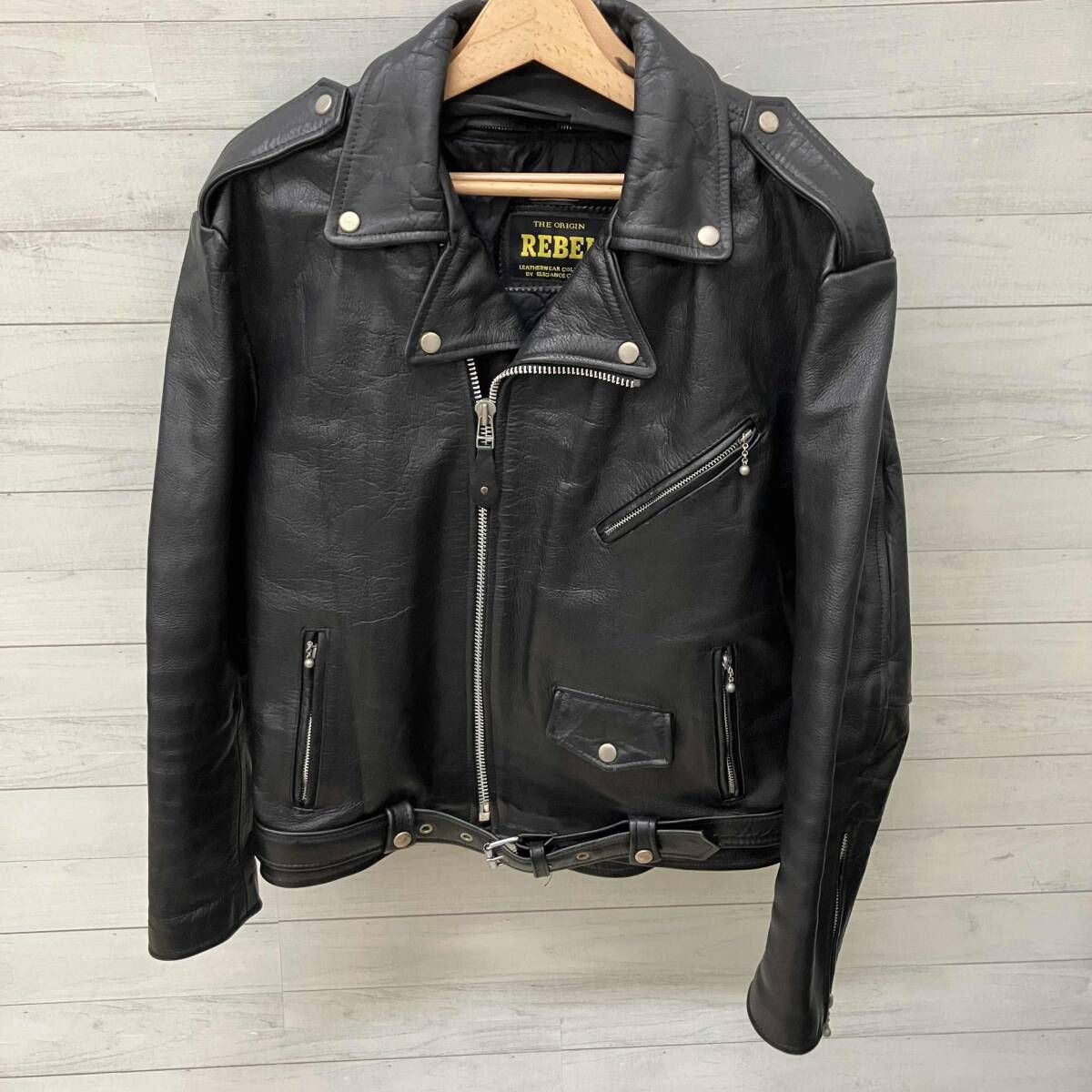 REBEL ライダース REBEL レベル ダブルライダースジャケット 牛革 メンズ XLサイズ