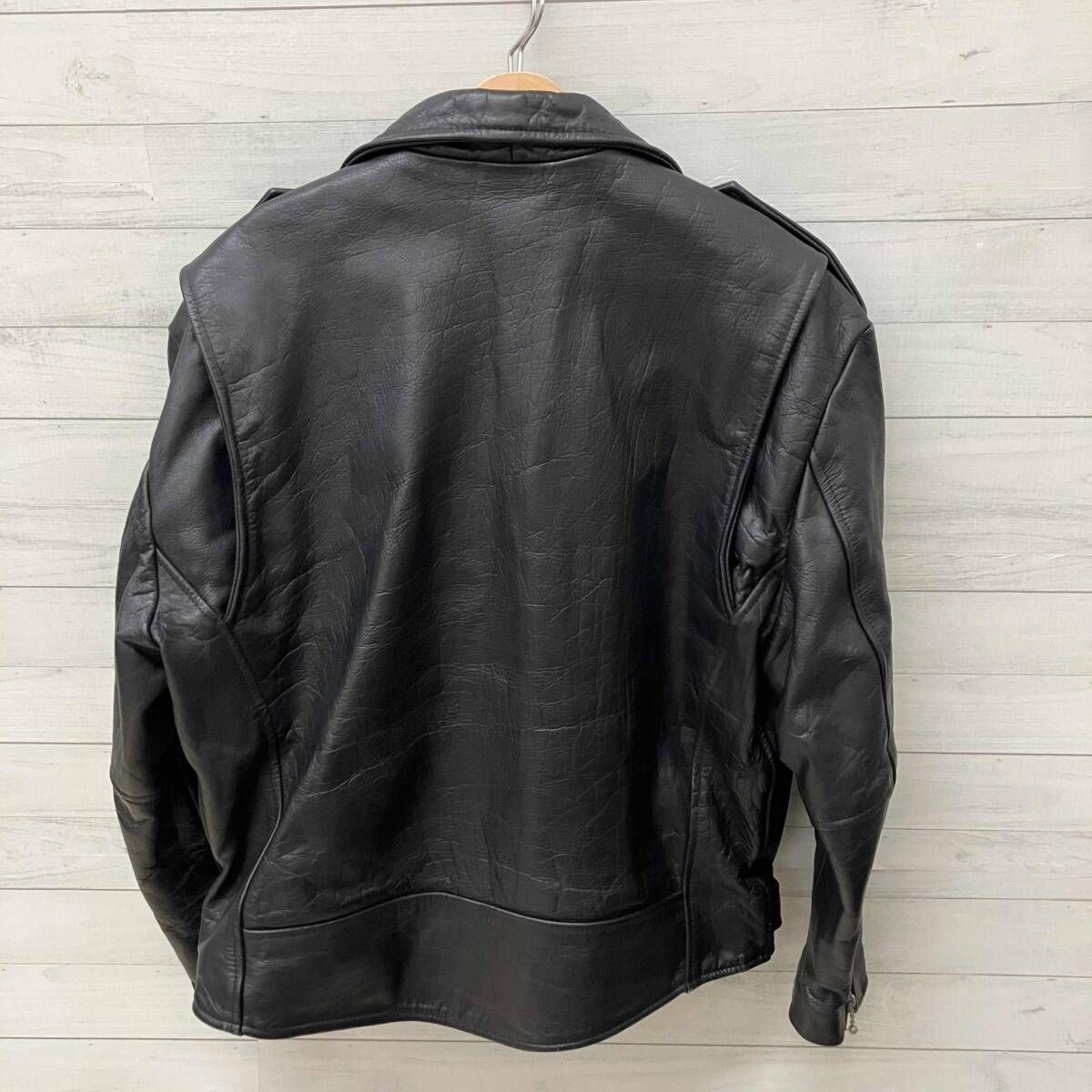 REBEL レベル ダブルライダースジャケット 牛革 メンズ XLサイズ