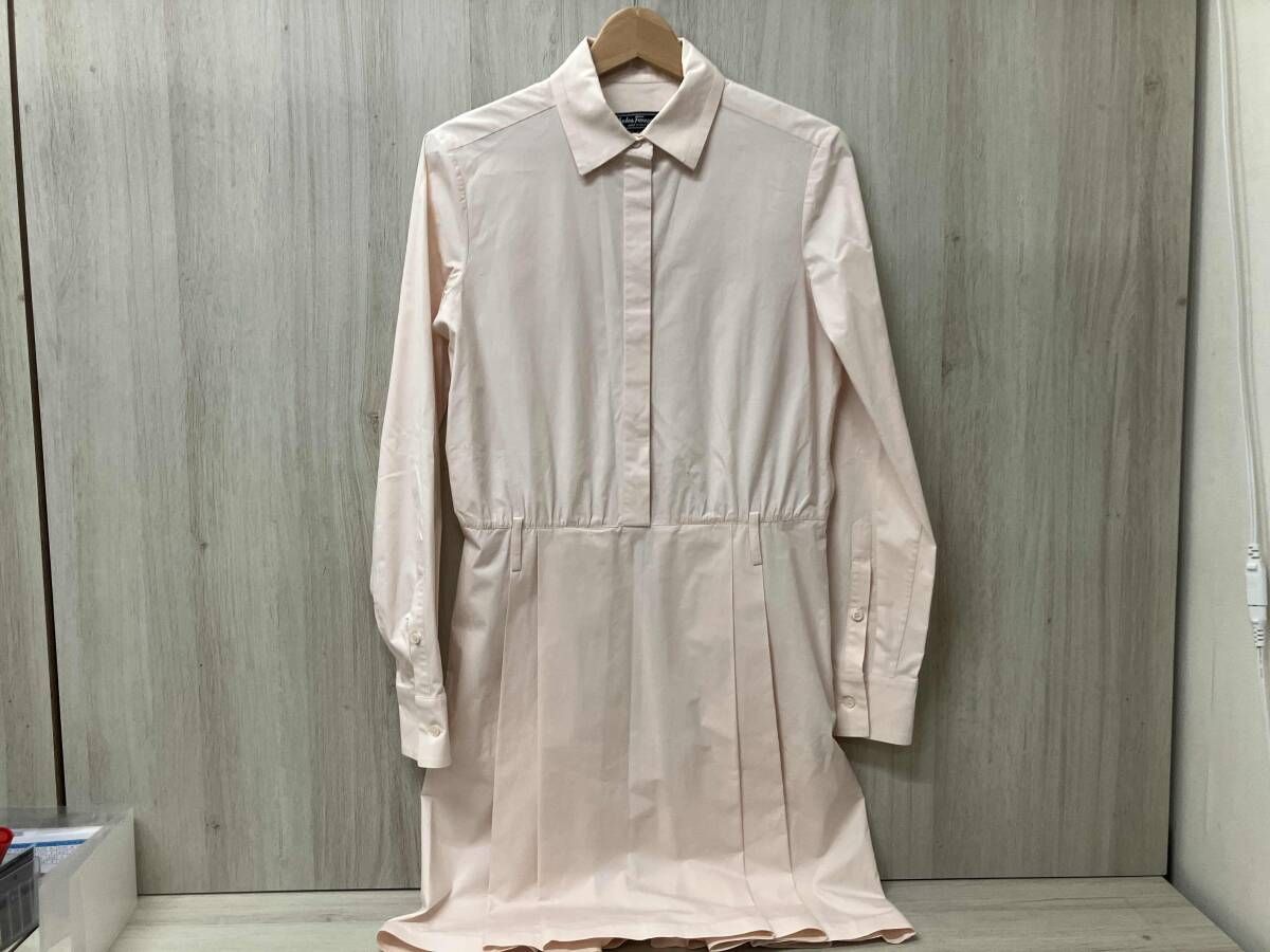salvatore ferragamo 長袖ワンピース 5464 054 衣料 サイズ42 ピンク ベルト無し