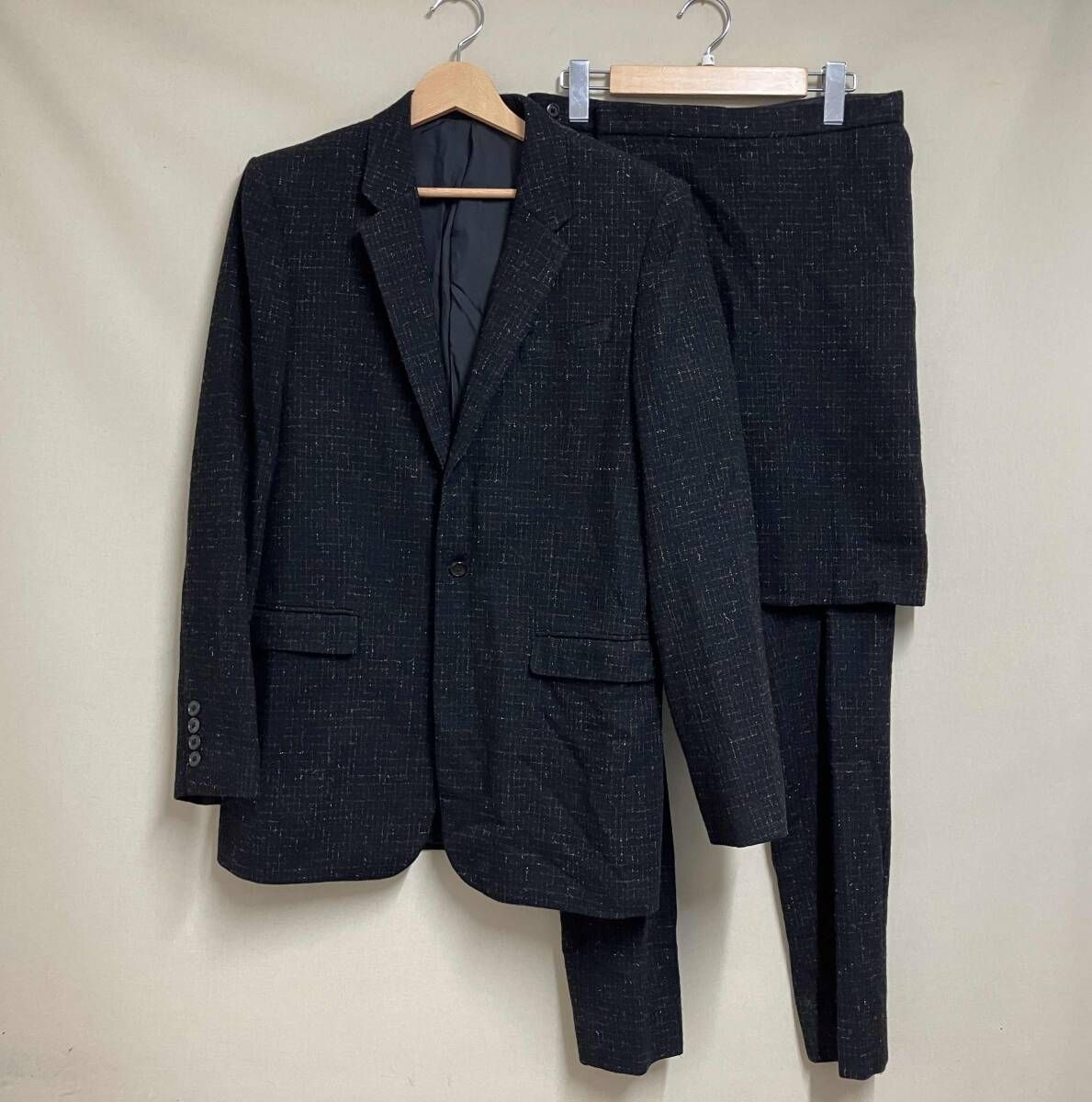 LAD ラッドミュージシャン セットアップ ネップ テーラードジャケット 2213-312 サイズ46 ブラック